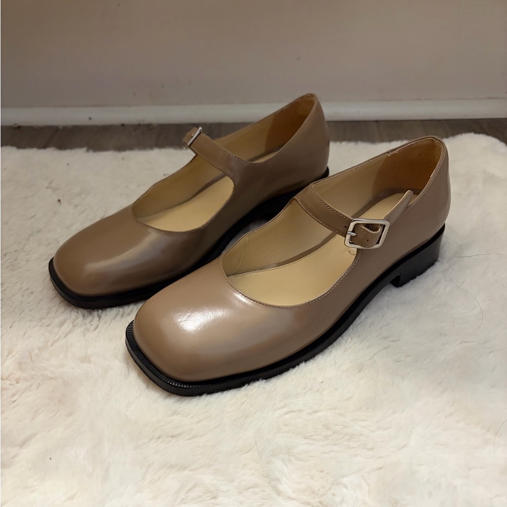 Sandy Liang Taupe Mary Janes - Picture 3 of 8